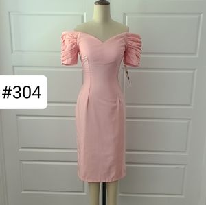 Pink Off-the-shoulder Formal Dress